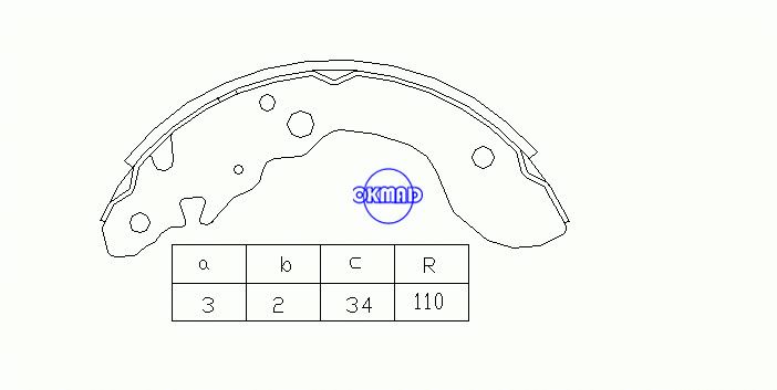 Sapatas de freio de tambor SUZUKI X-90 (EL) FMSI: 1491-S710 OEM: 53200-60880 FSB579 MK9955 GS8671, OK-BS175